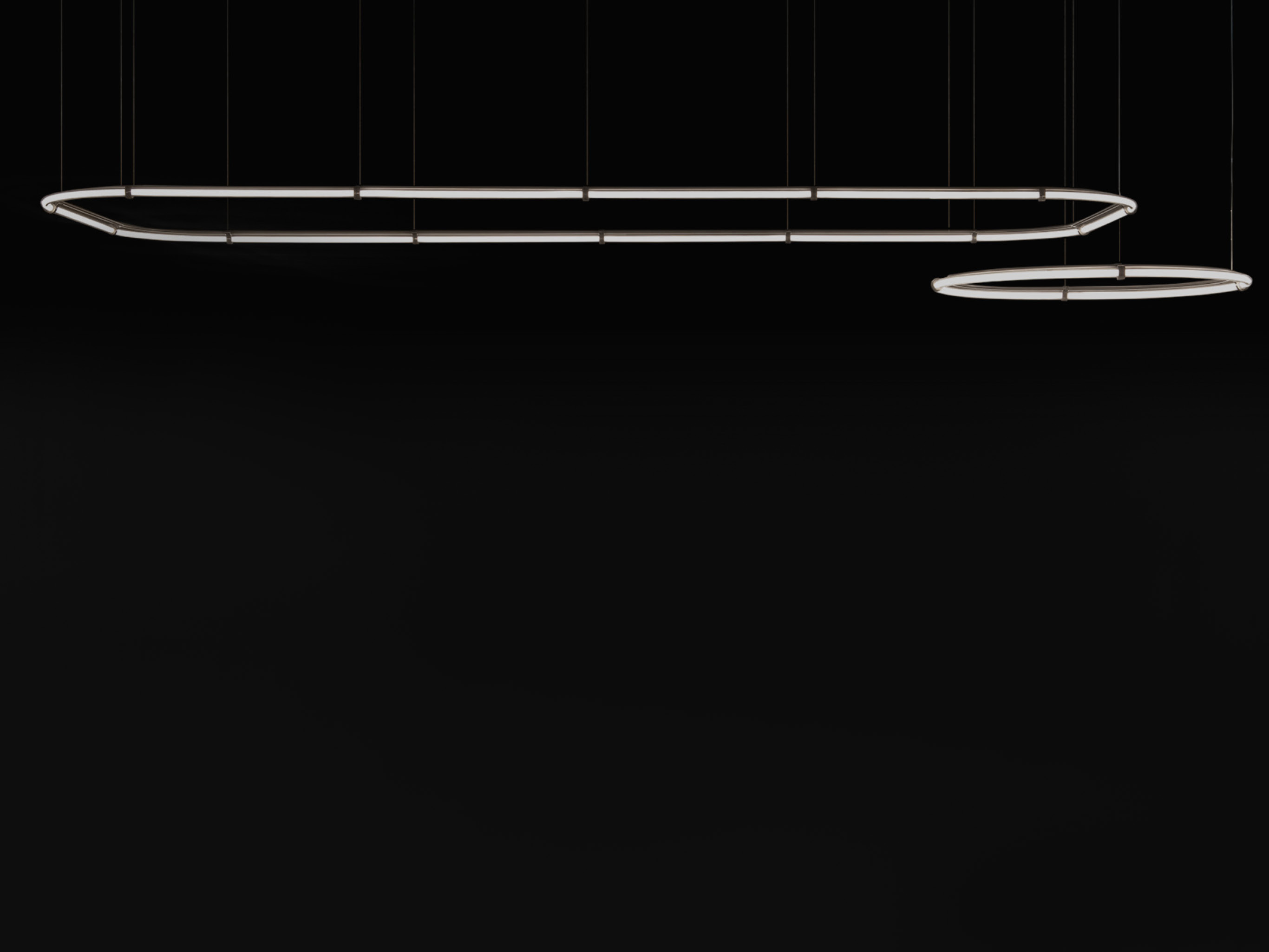 Oval pendant light, Pool and Gym project — luxury interior design Dubai