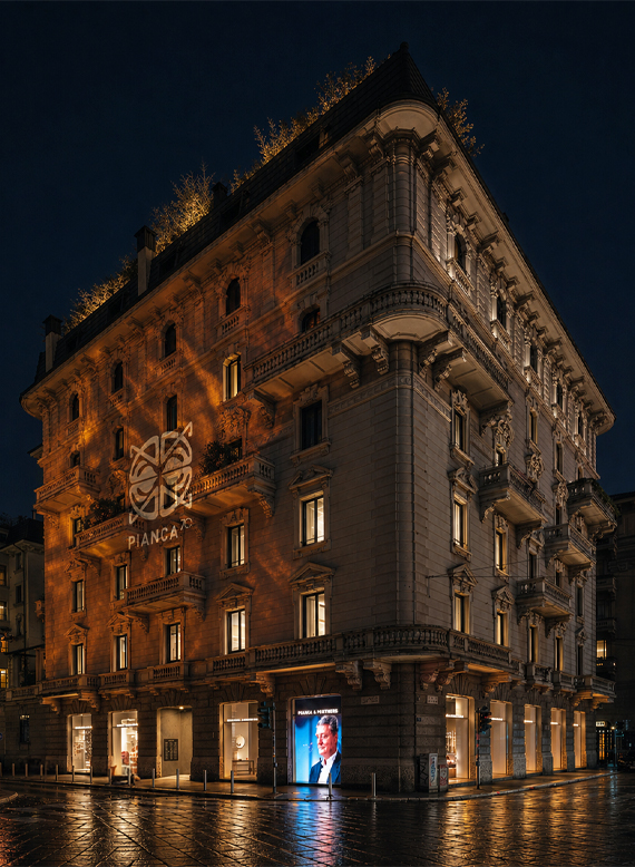 Historic building at night — Solomia Design, interior design company in Dubai