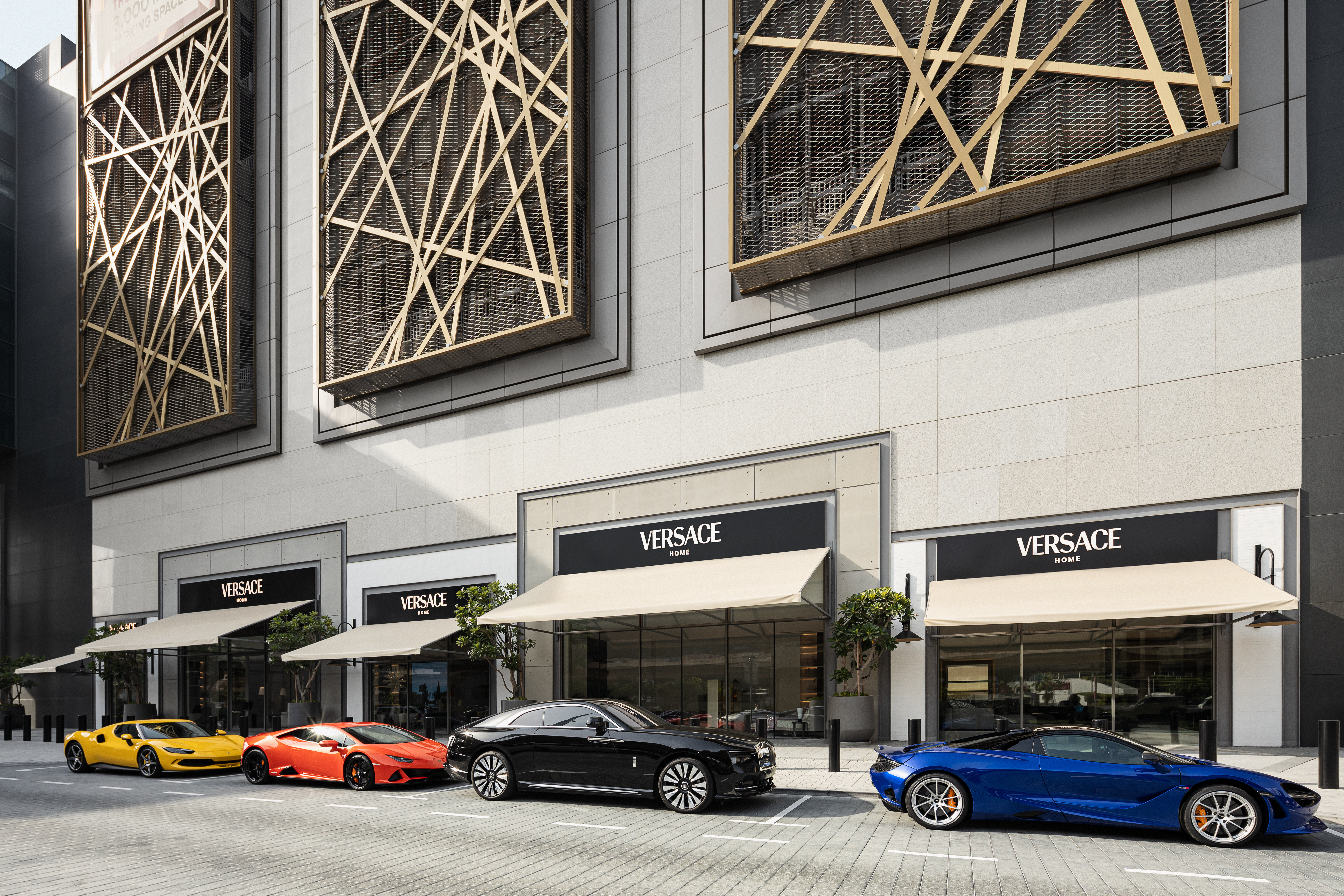 Versace Home store front at Dubai Mall Zabeel — commercial interior design by Solomia Design