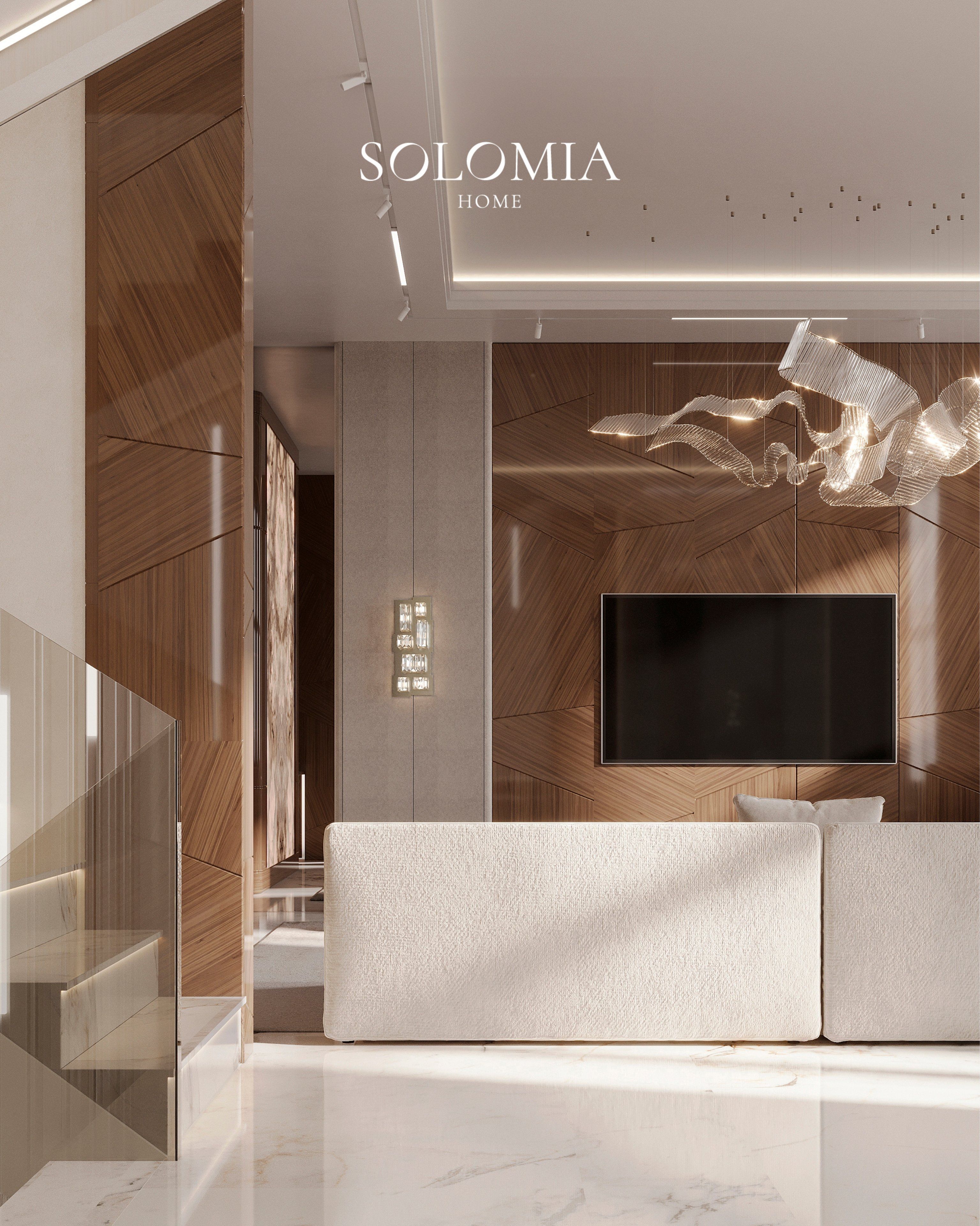 TV lounge with wood panelling, Leedon Residence Singapore — luxury interior design Singapore