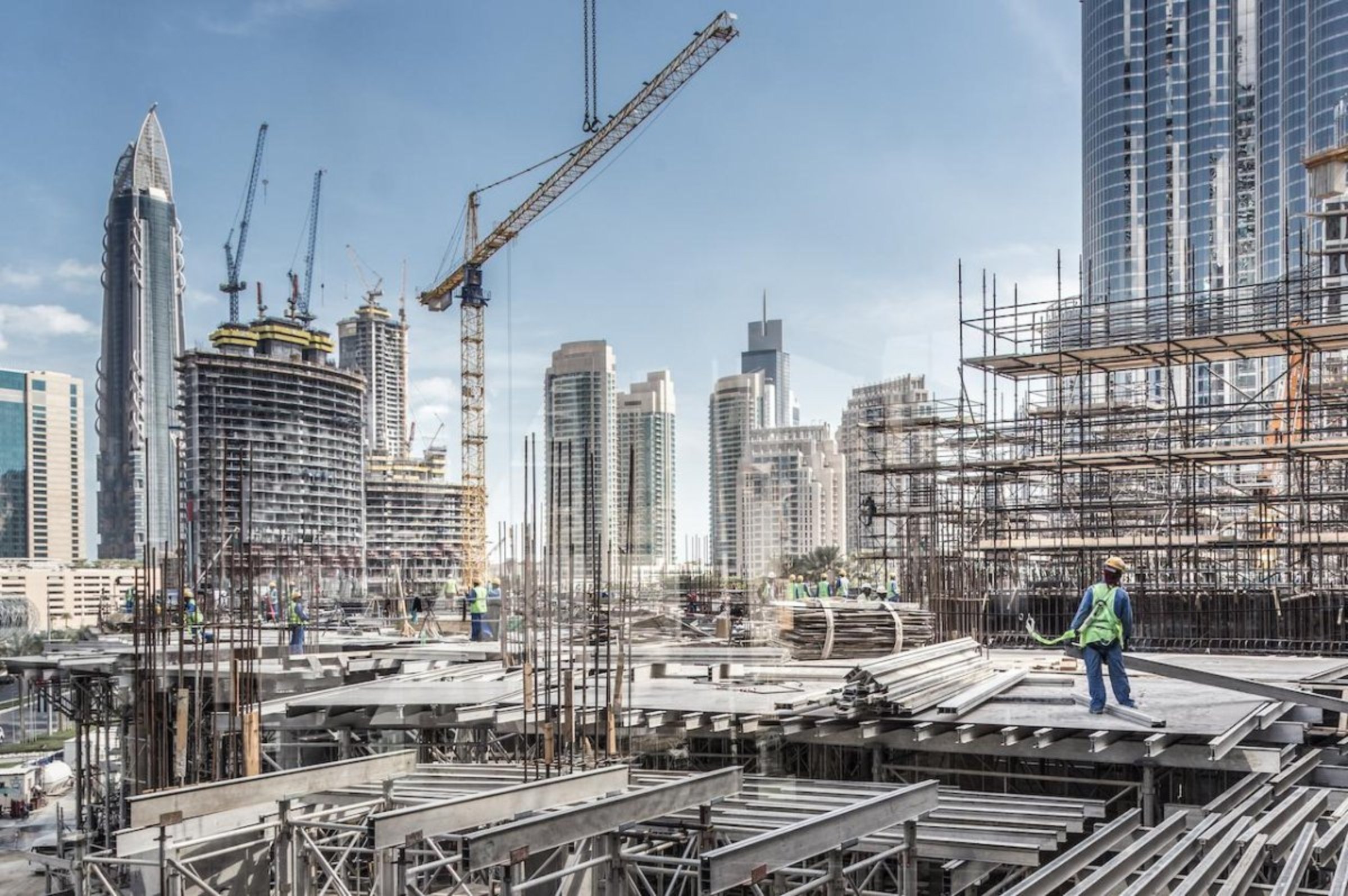 Solomia Design designers on a construction site in Dubai — turnkey fit-out